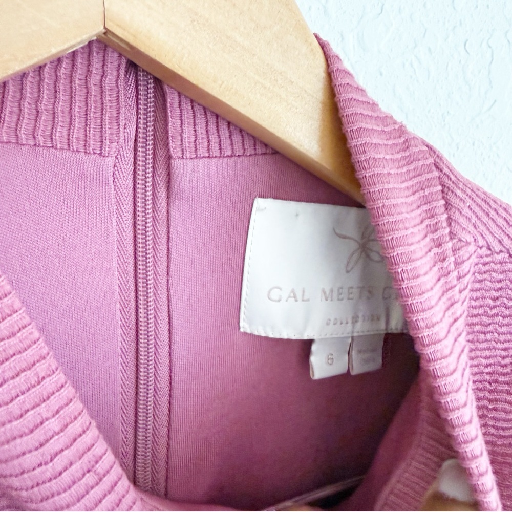 Gal Meets Glam Maggie Mauve Pink Swing Dress Size 6 - Picture 4 of 7